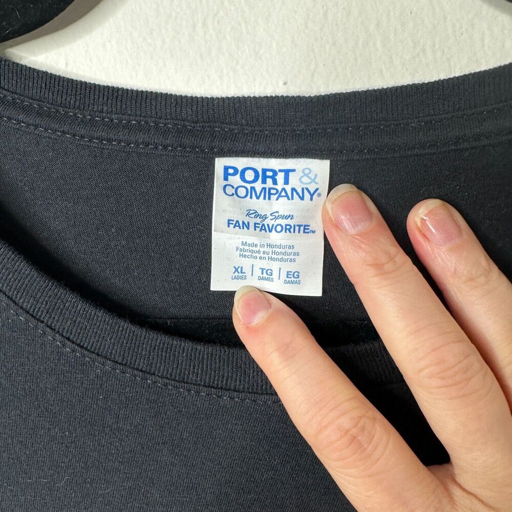 Port & Company Black Short Sleeve Round Neck Scissors Graphic Tee XL - Picture 6 of 10